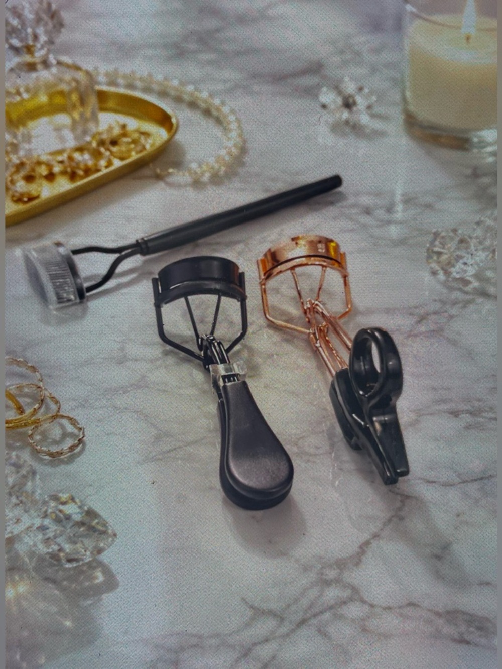 Eyelash Curler Duo Set in Black and Rose Gold